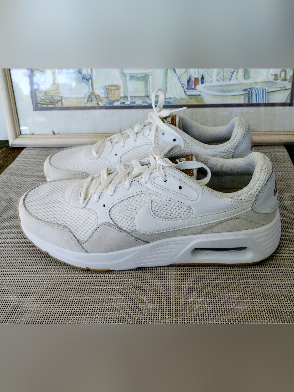 Nike "Air Max SC" "White Platinum Tint" Suede/Mesh Training/Casual Shoes Size 11
